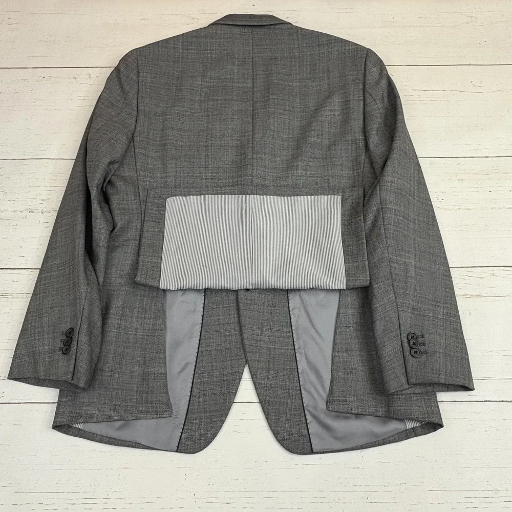 Banana Republic Blazer Suit Jacket Mens 40S Glen Plaid Wool Tailored Slim Fit